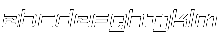 Froxa Semibold Outline Slant Font LOWERCASE