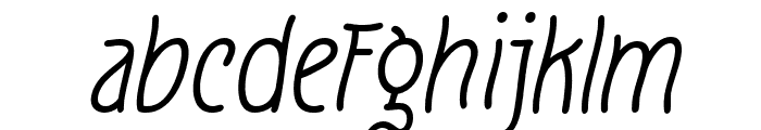 Fruge-Light Italic Font LOWERCASE