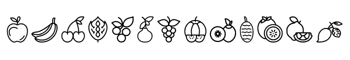 Fruit Alphabet Dingbat Font UPPERCASE