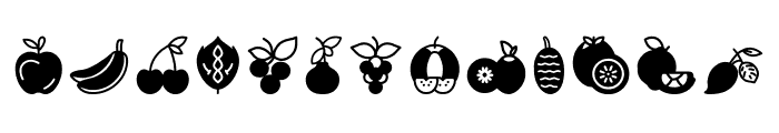 Fruit Alphabet Dingbat Font LOWERCASE