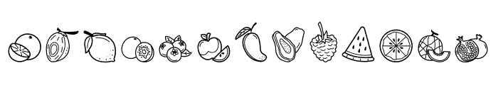Fruit Doodle Font UPPERCASE