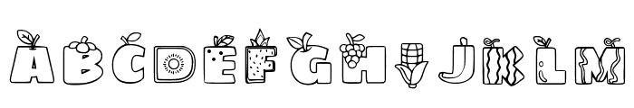 Fruit Regular Font UPPERCASE