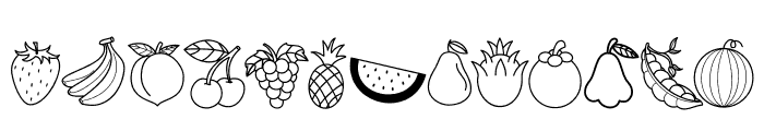 Fruit Summer Font UPPERCASE
