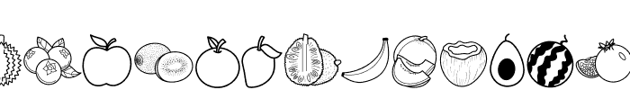 Fruit Summer Font UPPERCASE
