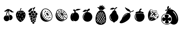 Fruits Dingbats Font LOWERCASE