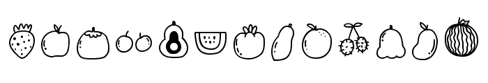 Fruits Regular Font UPPERCASE