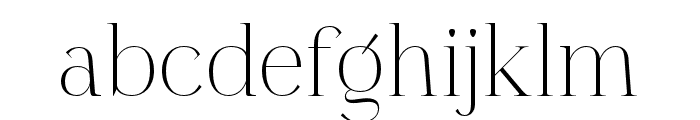 Fulgate Thin Font LOWERCASE