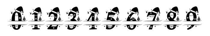 Full Xmas Monogram Font OTHER CHARS