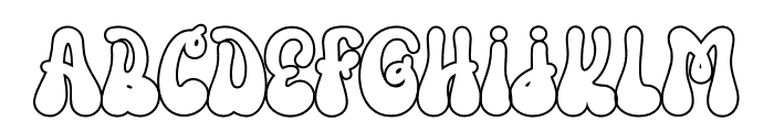 Funky Chunky Outline Font UPPERCASE