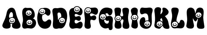 Funky Daisy Smiley Font UPPERCASE