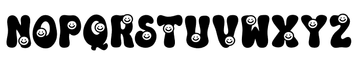 Funky Daisy Smiley Font UPPERCASE