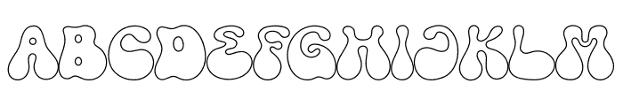 Funky Outlined Font UPPERCASE