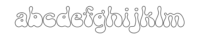 Funky Outlined Font LOWERCASE