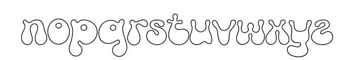 Funky Outlined Font LOWERCASE