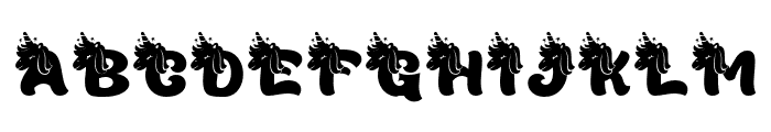 Funky Unicorn Regular Font UPPERCASE