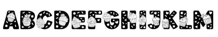Funny-Cupcake Font UPPERCASE