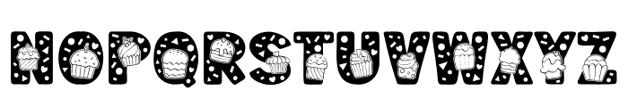 Funny-Cupcake Font UPPERCASE