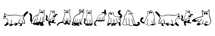 Funny cat Ghost Font LOWERCASE