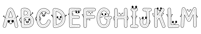 FunnyFaceTracing Font UPPERCASE