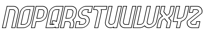 Futrons Outline Italic Font LOWERCASE