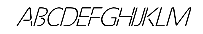 Future Light Italic Font LOWERCASE