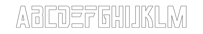 Future Technos Outline Font LOWERCASE