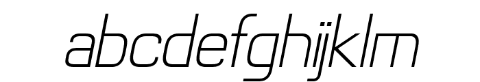 Futurette ExtraLight Oblique Font LOWERCASE