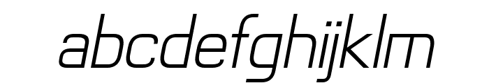 Futurette-LightOblique Font LOWERCASE