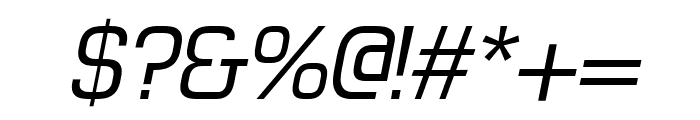Futurette Regular Oblique Font OTHER CHARS