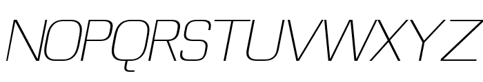 Futurette Thin Italic Font UPPERCASE