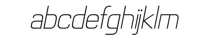 Futurette Thin Italic Font LOWERCASE