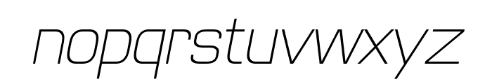Futurette Thin Italic Font LOWERCASE