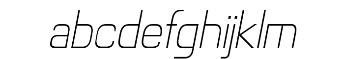 Futurette-ThinItalic Font LOWERCASE