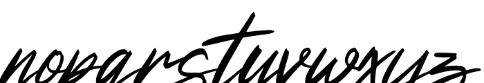 Futuristic Signature Italic Font LOWERCASE