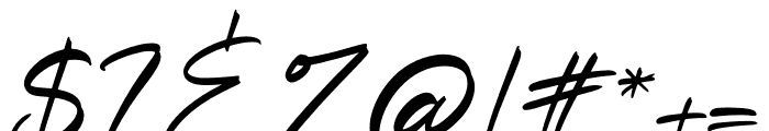 Futuristic Signature Font OTHER CHARS