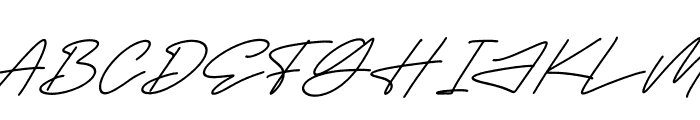 Futuristica Signatera Italic Font UPPERCASE