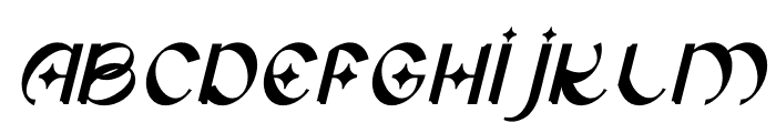 GAHIBOE Slant Font UPPERCASE