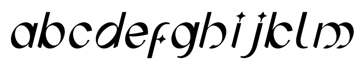 GAHIBOE Slant Font LOWERCASE
