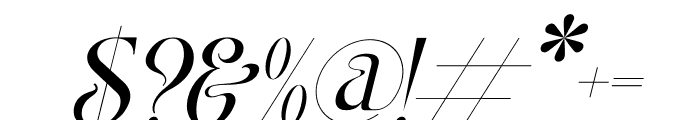 GLAMORA Italic Font OTHER CHARS