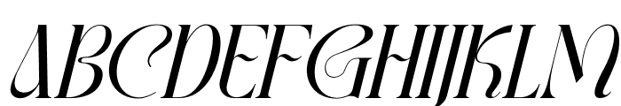 GLAMORA Italic Font UPPERCASE