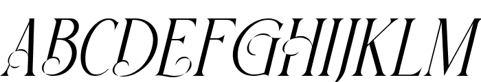 GLORIOUS Italic Font UPPERCASE