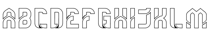 GREAT PROTECTOR-HOLLOW Font UPPERCASE