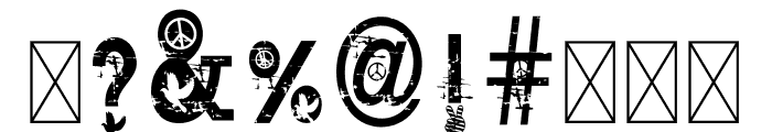 GRUNGE PEACE DAY Font OTHER CHARS