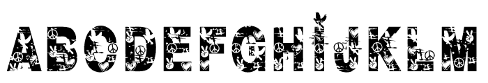 GRUNGE PEACE DAY Font UPPERCASE