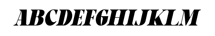 Gafeniv Condensed Italic Font UPPERCASE