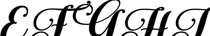 Gahista Italic Regular Font UPPERCASE