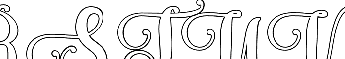 Gahista Outline Regular Font UPPERCASE