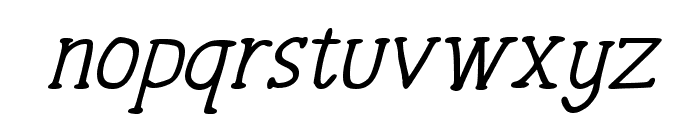 Gain And Reverb Oblique Font LOWERCASE