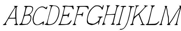 Gain And Reverb Thin Oblique Font UPPERCASE