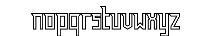 Gainstone Outline Font LOWERCASE